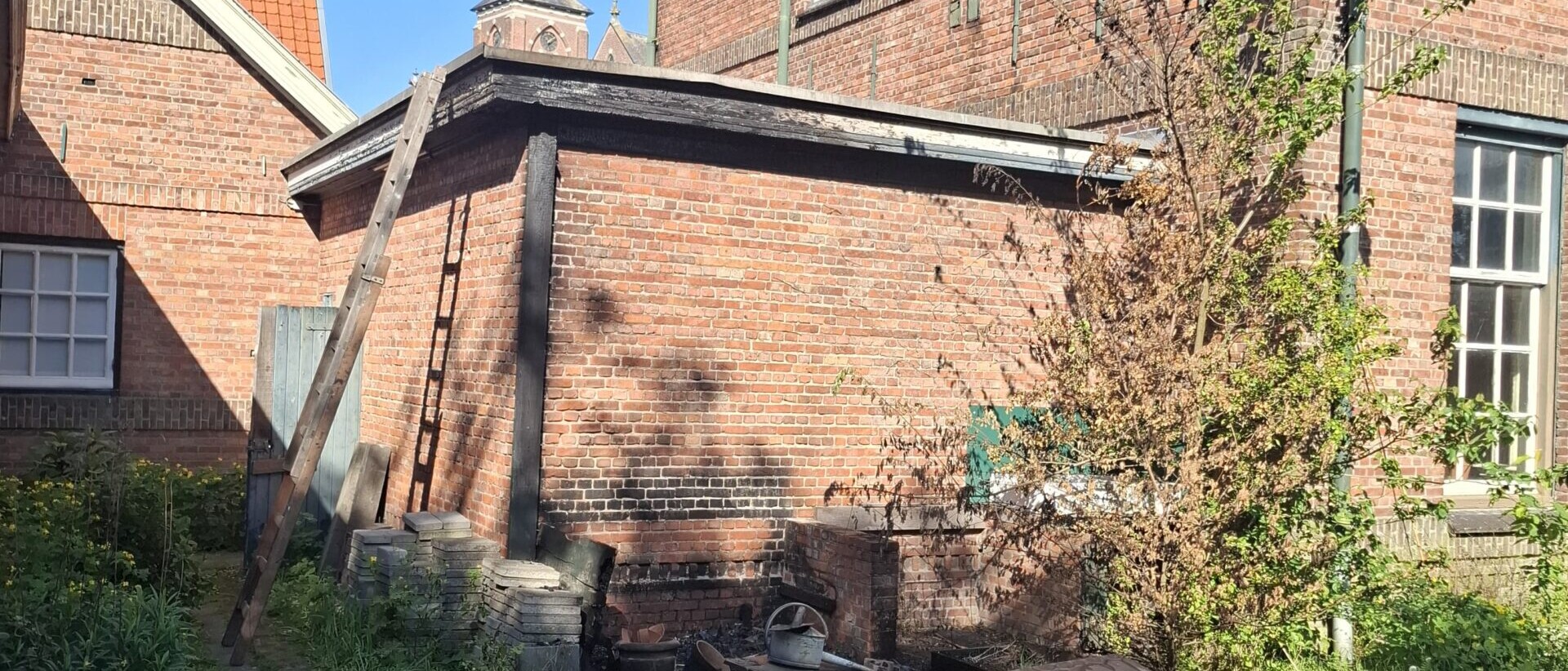 Brandschade zichtbaar